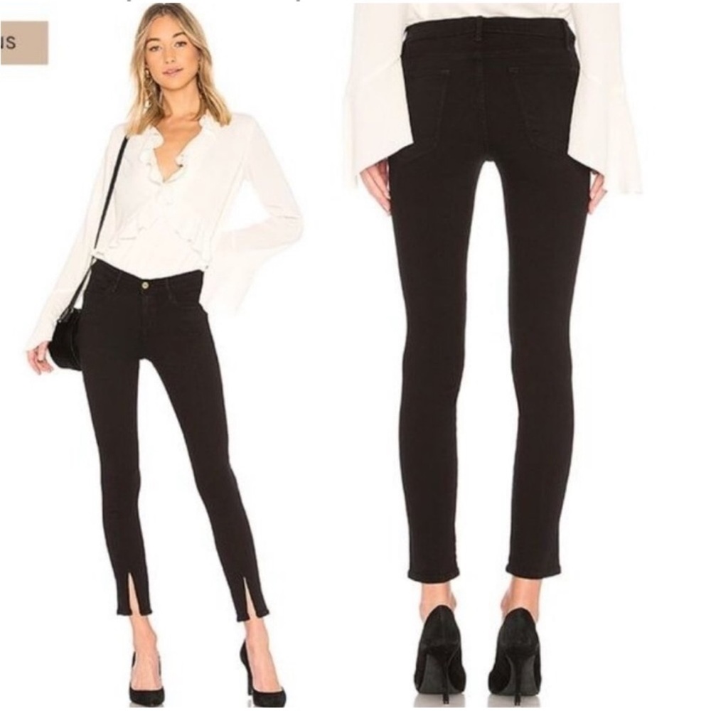 Frame Denim ale High Skinny front slit jeans size 25